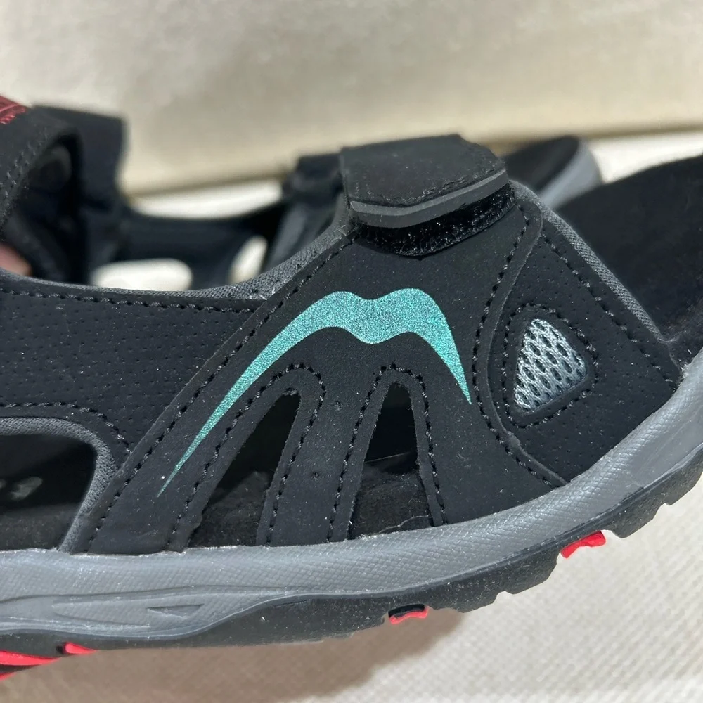 Spring Step Cilo Men Black Leather Sport Sandals  Size 40 (US 7-7.5) NWT Comfort